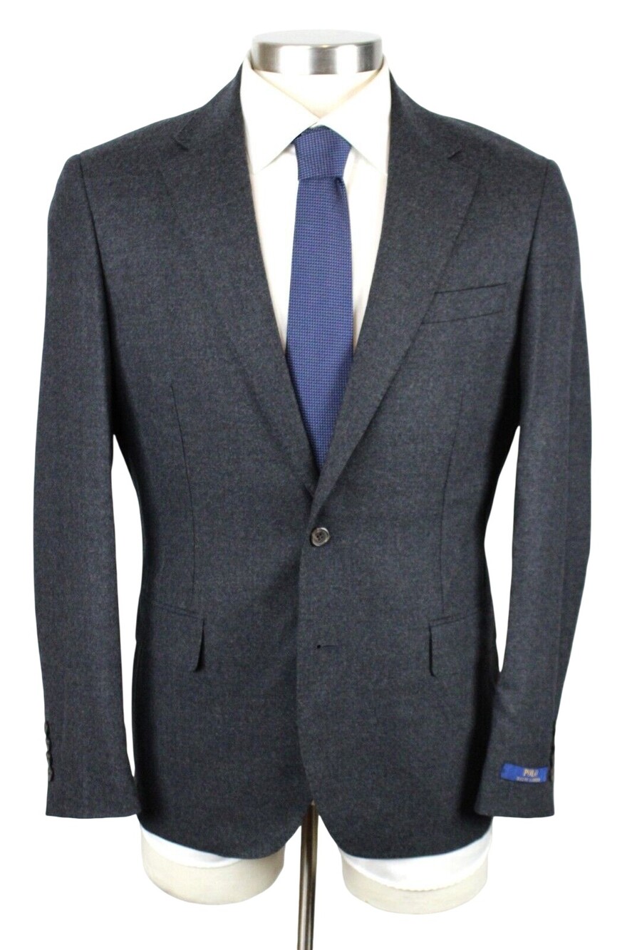 $498 Polo Ralph Lauren Modern Fit Jacket 38 R Men's Wool Grey Sport Coat Blazer